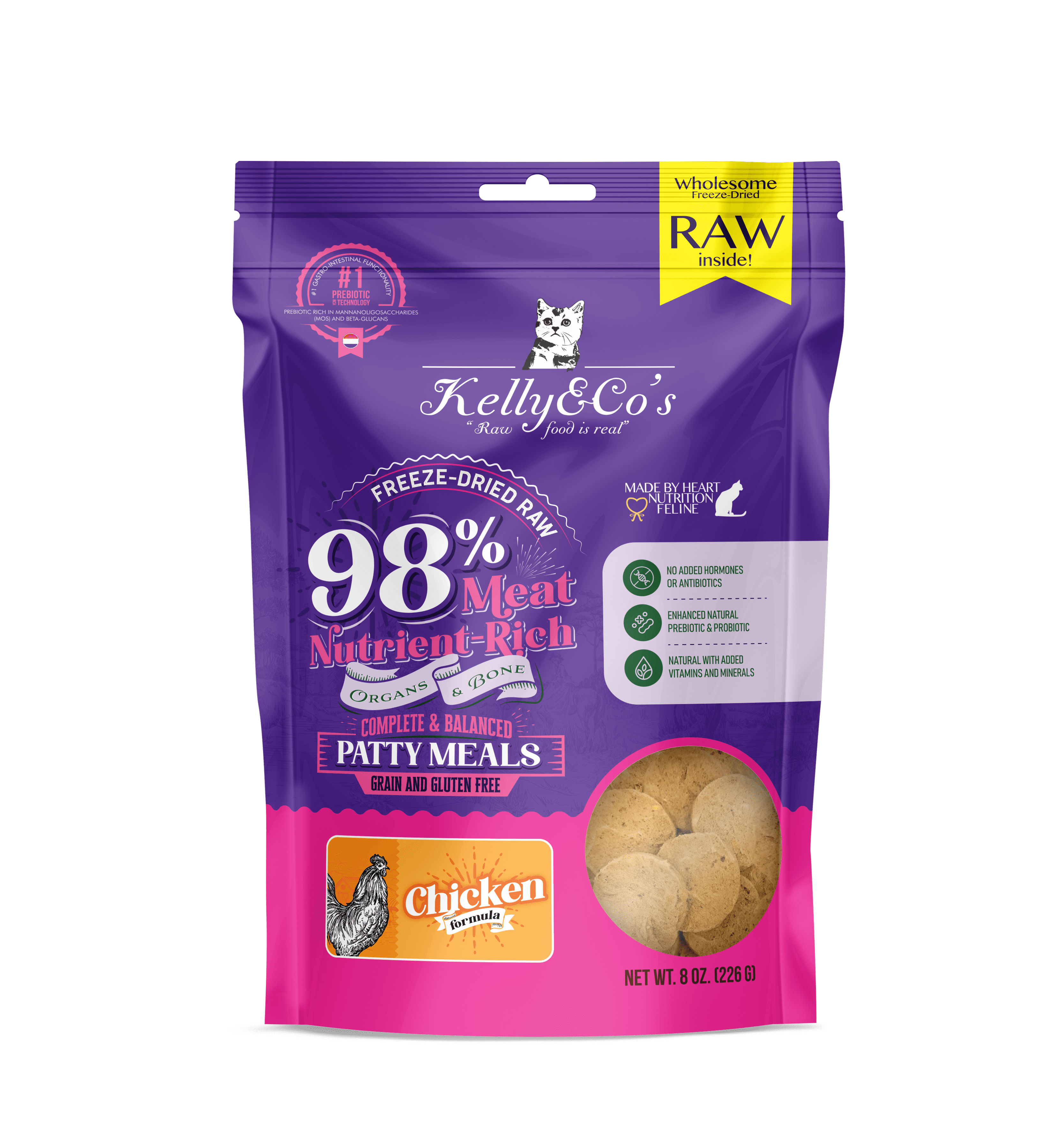 Kelly & Co’s Feline Patty Meals Chicken Formula