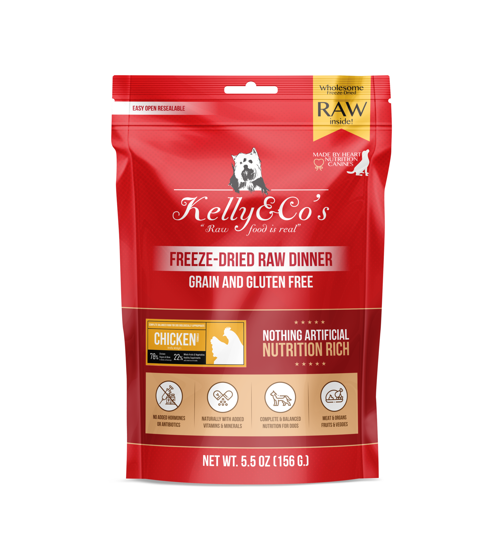 Kelly & Co's Freeze Dried Raw Dinner Chicken Formula