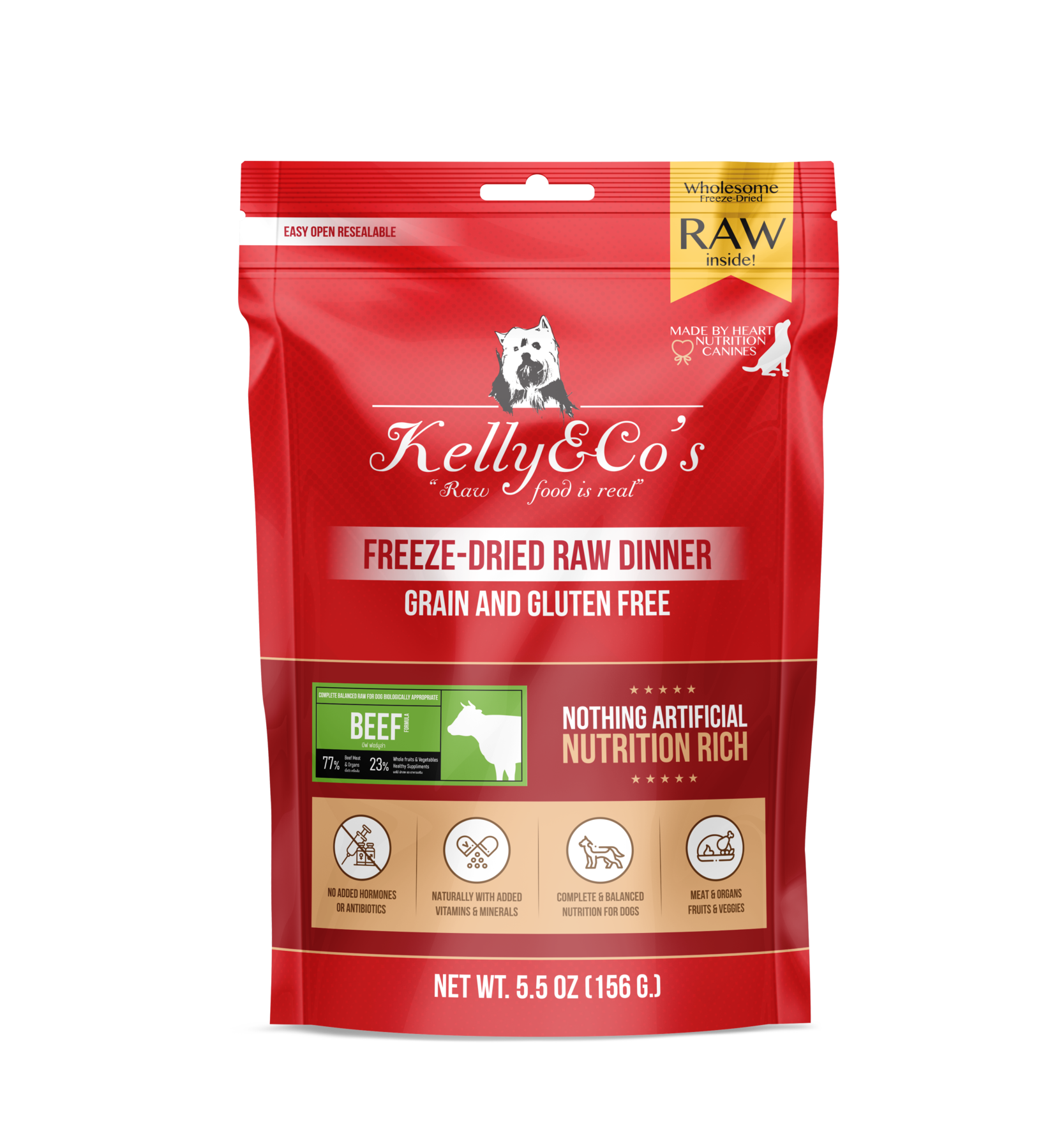 Kelly & Co's Freeze Dried Raw Dinner Beef Formula
