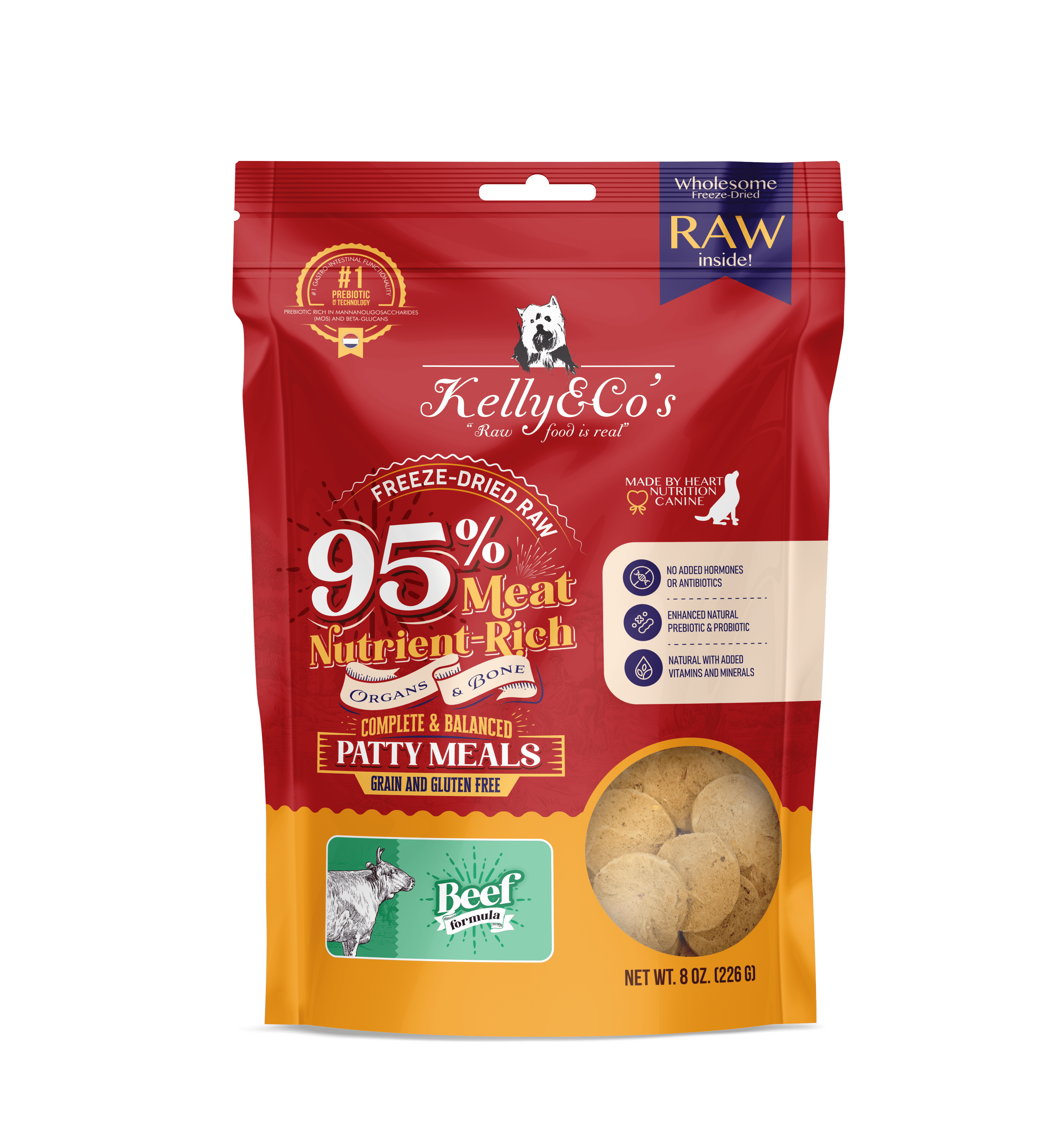 Kelly & Co’s Canine Patty Meals Beef Formula