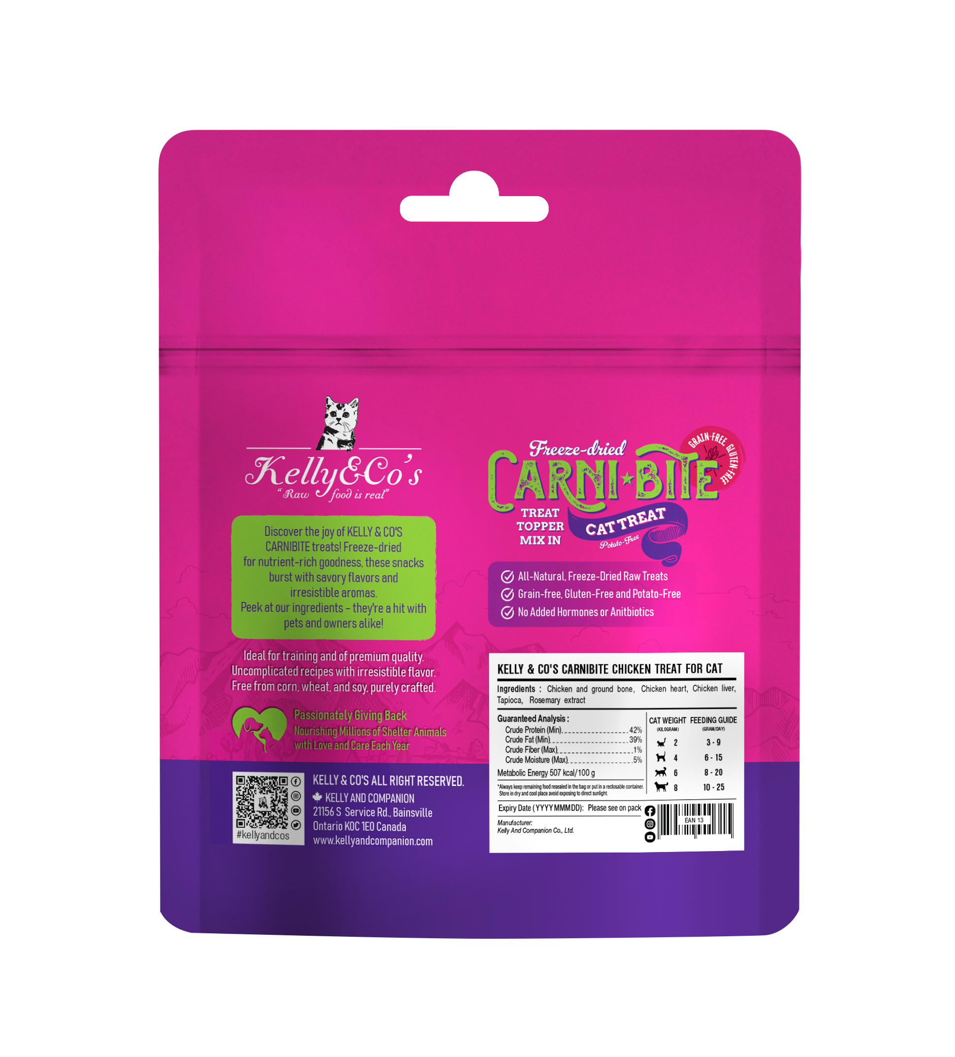 Kelly & Co's Freeze Dried Carnibite Chicken Treat