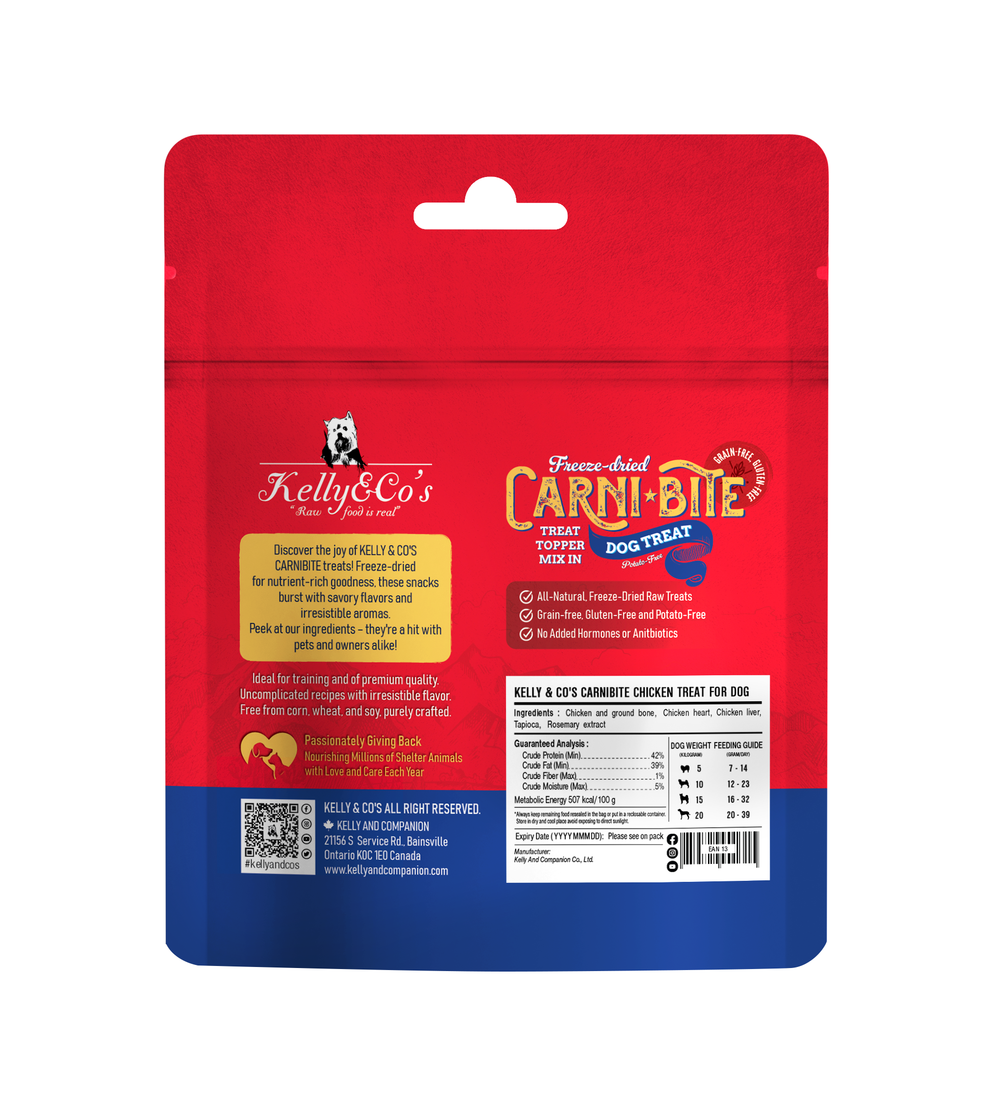 Kelly & Co's Freeze Dried Carnibite Chicken Treat