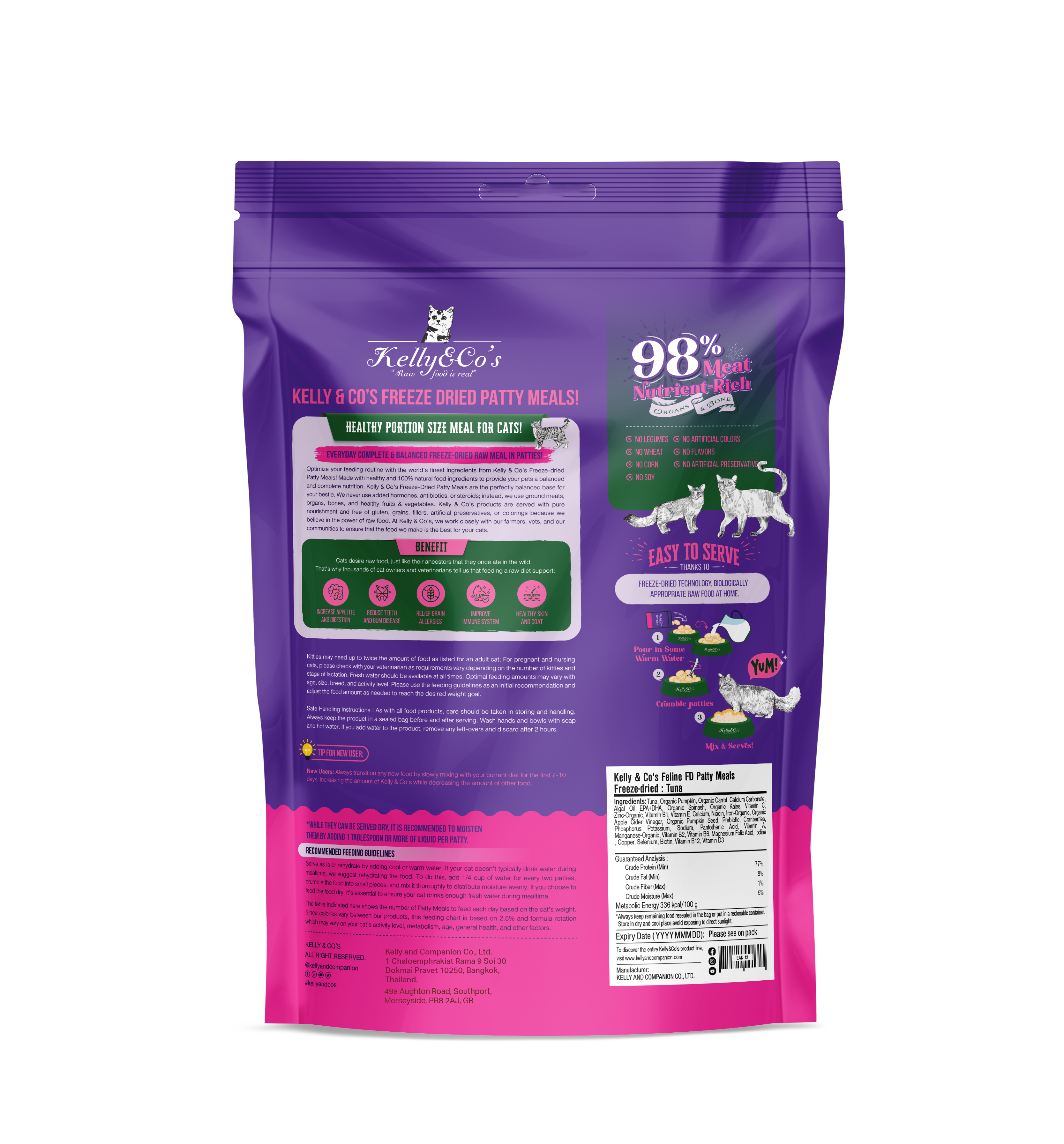 Kelly & Co’s Feline Patty Meals Tuna Formula